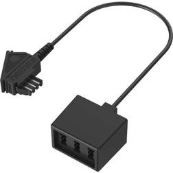 Hama Phone Cable [1x TAE-F plug 3x TAE-NFN socket] Black